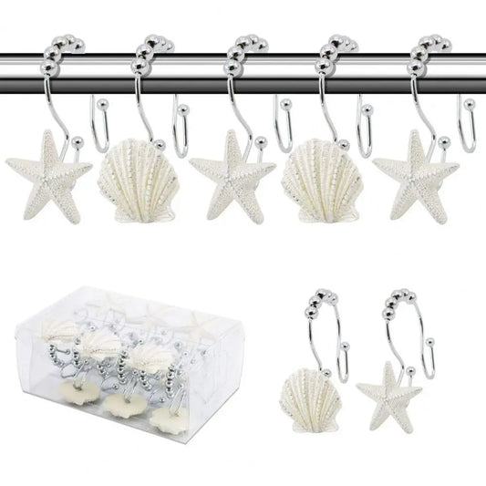 12Pc Double Ear Curtain Hooks