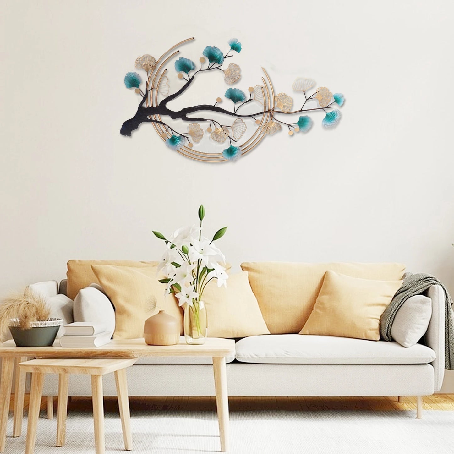 Tree Leaf Metal Wall Art