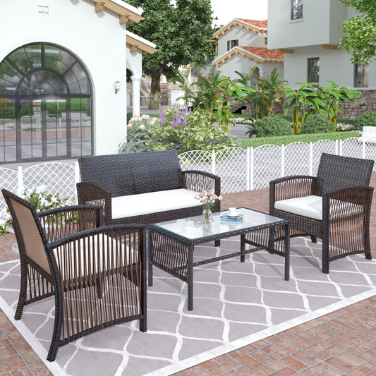 4Ppc Rattan Patio Furniture Set