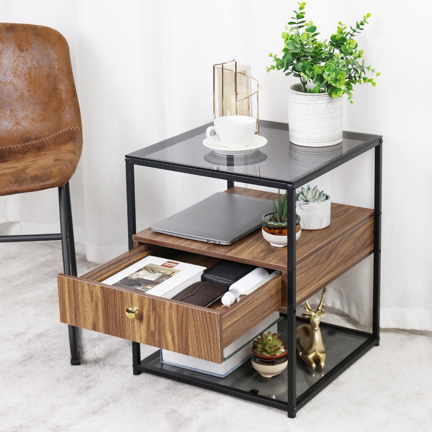 Tempered Glass Side Table