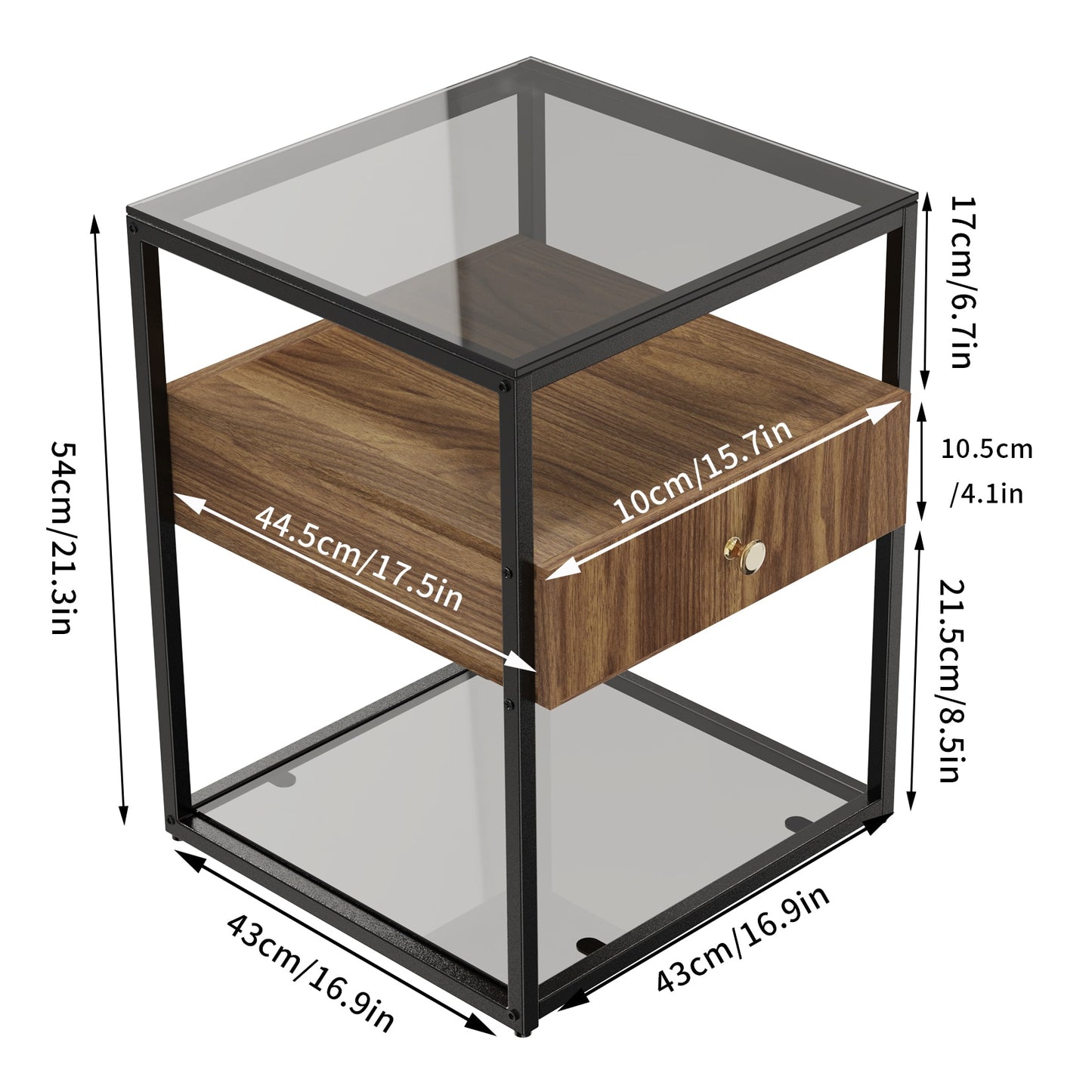 Tempered Glass Side Table