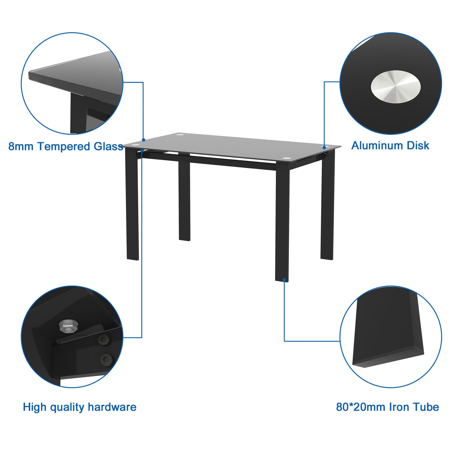 Tempered Glass Dining Set